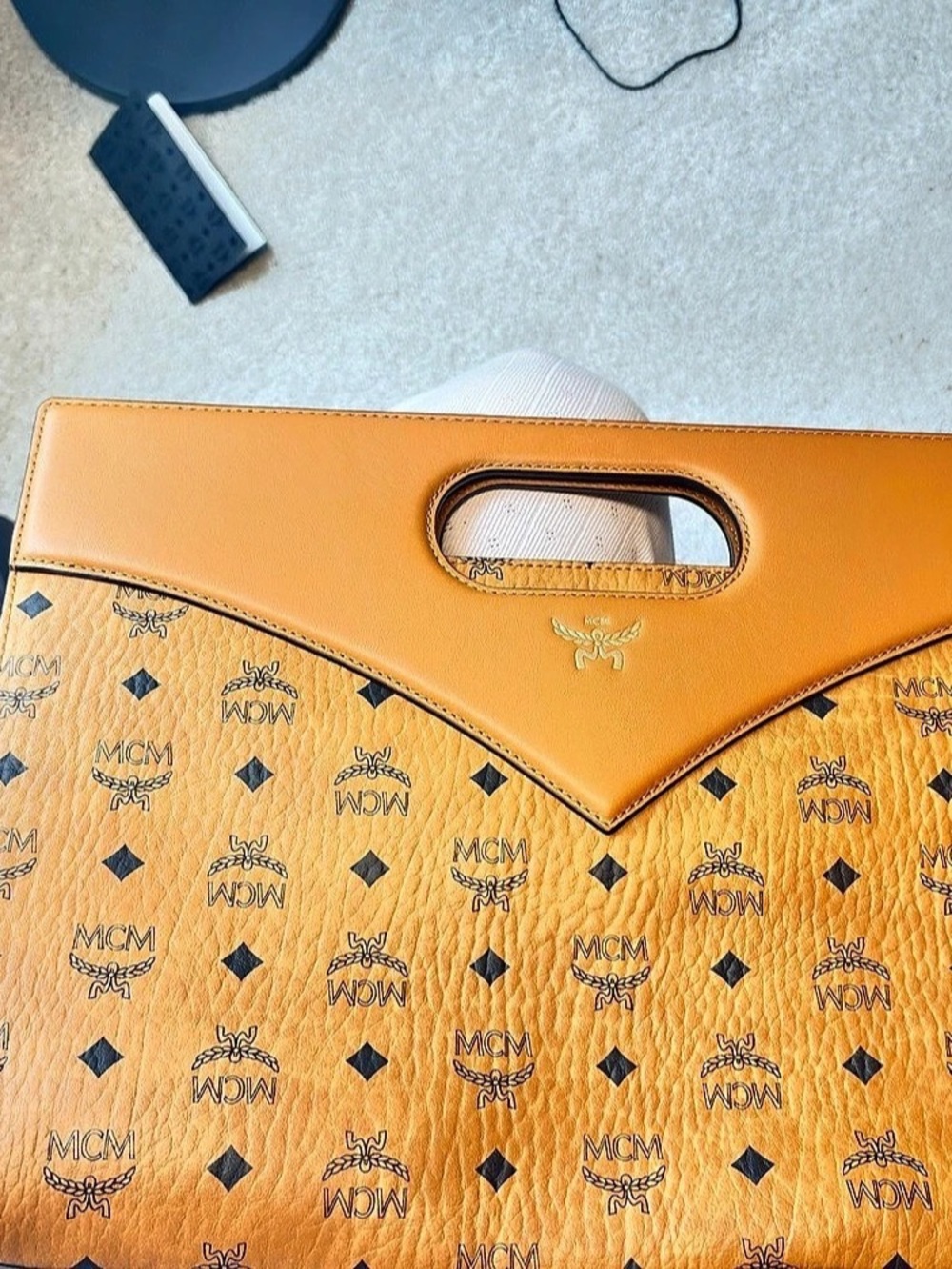 MCM Orange Tote